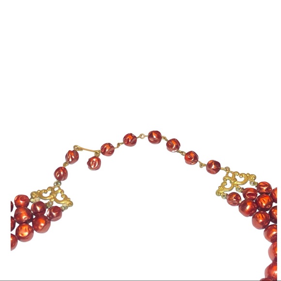 Vintage Multi-strand Necklace with Matching Clip On Earrings - Picture 4 of 7